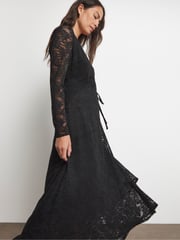 Joanna Hope Lace Wrap Black Dress - Image 3 of 4