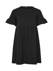 Yours Curve Black Frill Sleeve Smock Tunic Dress - Image 5 of 5