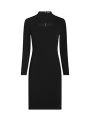 Calvin Klein Black Scuba Crepe Cut Out Dress - Image 1 of 3