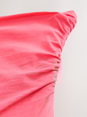 Coral Pink Bandeau Jersey 100% Cotton Jumpsuit - Image 7 of 8
