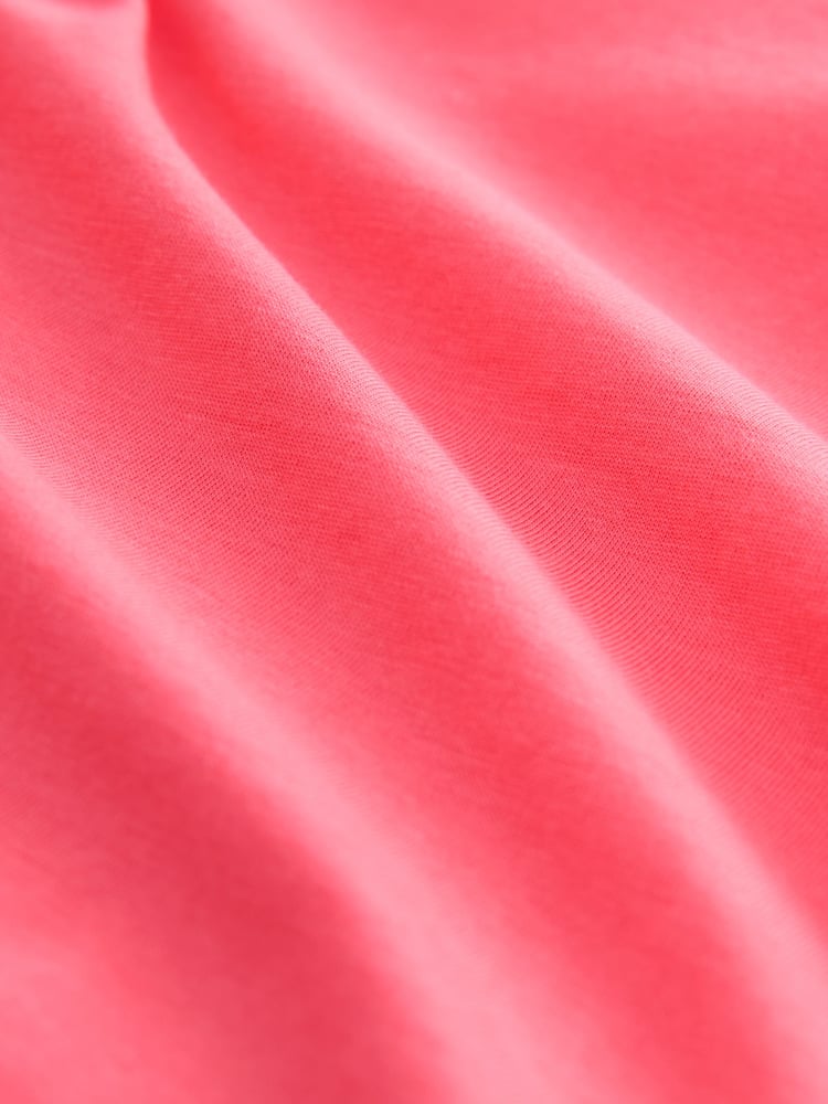 Coral Pink Bandeau Jersey 100% Cotton Jumpsuit - Image 8 of 8