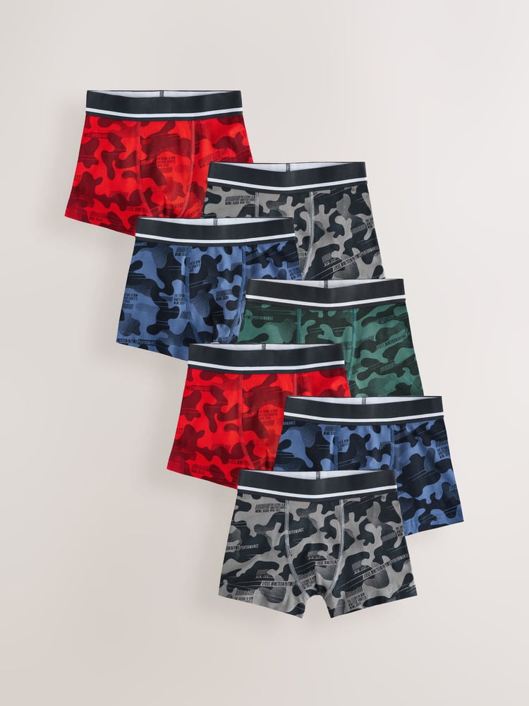 Camouflage Print Boxers 7 Pack (3-16yrs) - Image 1 of 8