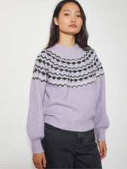 Monsoon Purple Fie Fair Isle Jumper - Image 2 of 3