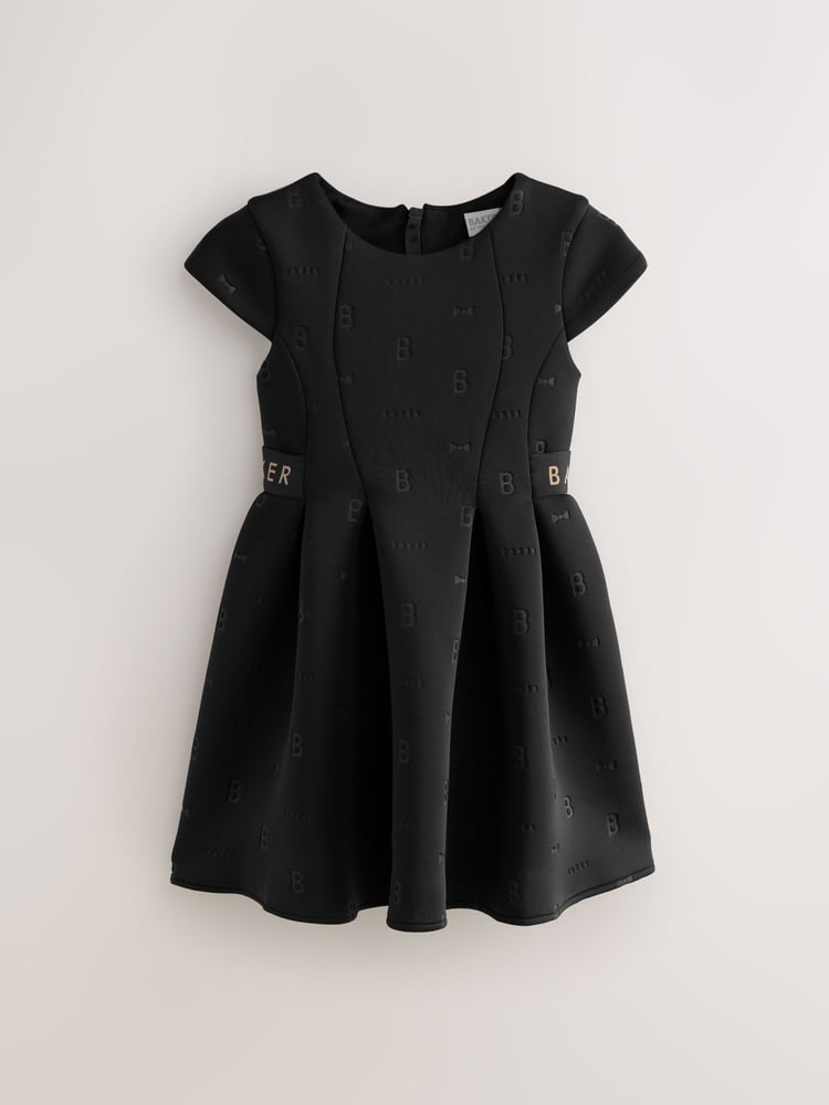Baker by Ted Baker Black Embossed Scuba Dress - Image 1 of 6