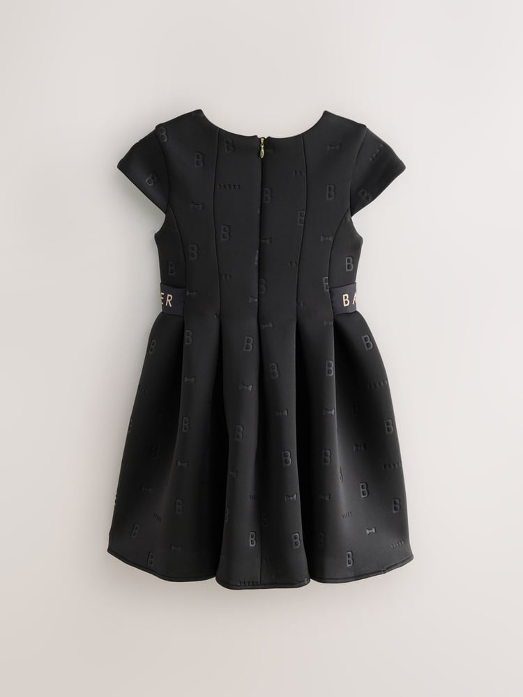 Baker by Ted Baker Black Embossed Scuba Dress - Image 2 of 6