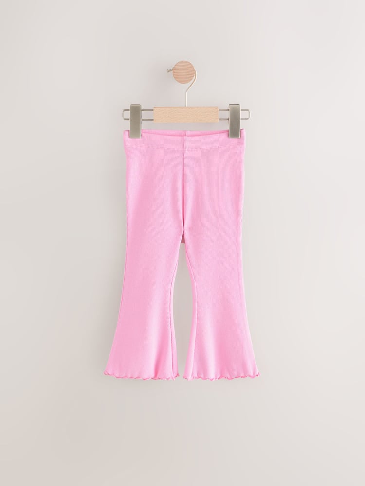 Rainbow Ribbed Flare Leggings 3 Pack (3mths-7yrs) - Image 2 of 6