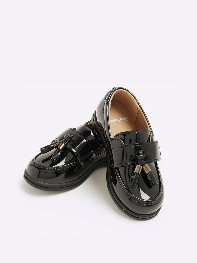 River Island Black Boys Patent Loafers - Image 5 of 5