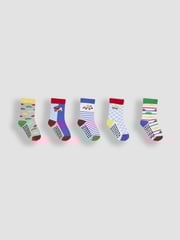 JoJo Maman Bébé Red 5-Pack Socks - Image 1 of 6