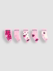 JoJo Maman Bébé Red 5-Pack Socks - Image 1 of 6