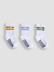 JoJo Maman Bébé White 3-Pack Ribbed Socks - Image 1 of 5