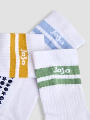 JoJo Maman Bébé White 3-Pack Ribbed Socks - Image 5 of 5