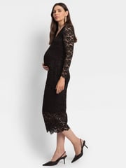 Seraphine Maternity Black Lace Bodycon - Image 3 of 5