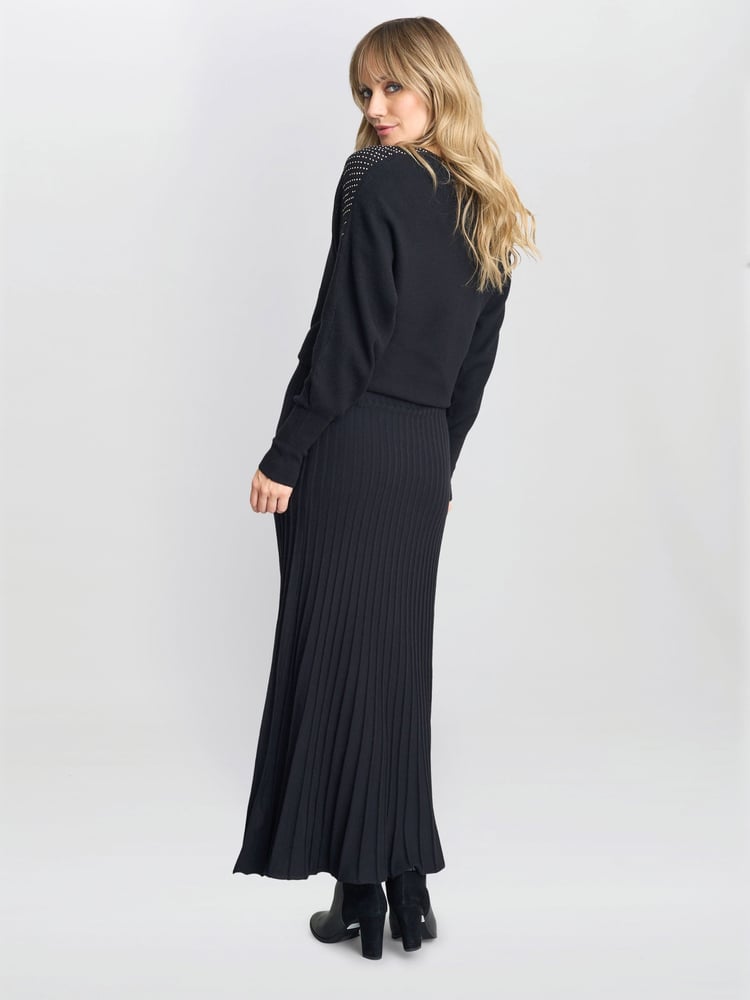 Gina Bacconi Black Goldy Batwing Diamante Jumper - Image 2 of 3