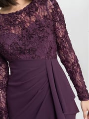 Gina Bacconi Keeley Lace Bodice & Sleeves Maxi Dress - Image 4 of 5