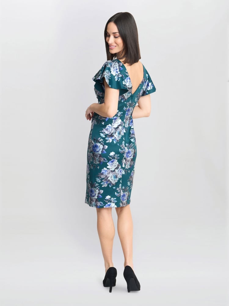 Gina Bacconi Grey Wanda Printed Dress - Image 2 of 5