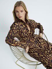 River Island Black Tie Front Shirt Midi Dress - Image 2 of 6