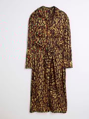 River Island Black Tie Front Shirt Midi Dress - Image 5 of 6
