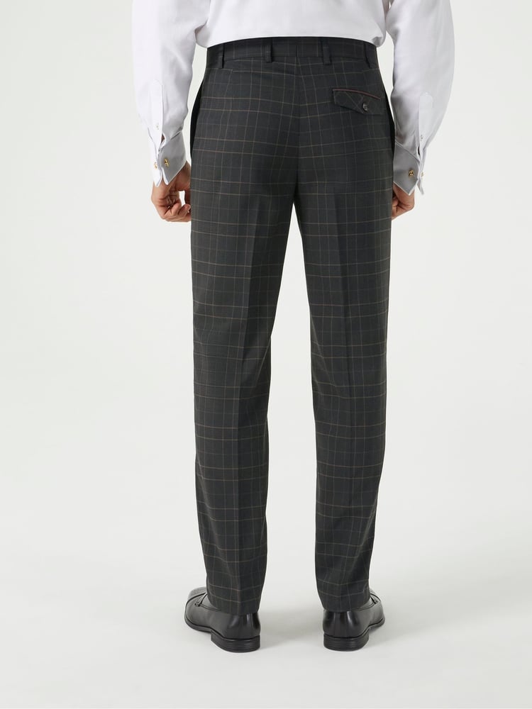 Skopes Green Casey Suit Tailored Trousers Windowpane Check - Image 2 of 4