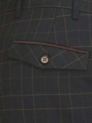 Skopes Green Casey Suit Tailored Trousers Windowpane Check - Image 4 of 4