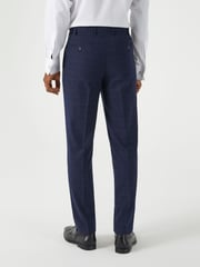 Skopes Blue Tailored Fit Hepworth Check Suit Trousers - Image 3 of 6