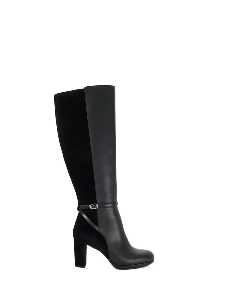 Dune London Black Tariah Block Platform Knee High Boots - Image 2 of 6