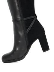 Dune London Black Tariah Block Platform Knee High Boots - Image 6 of 6