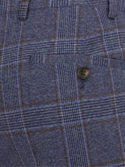Skopes Blue Tailored Fit Irwin Windowpane Check Suit Trousers - Image 4 of 5