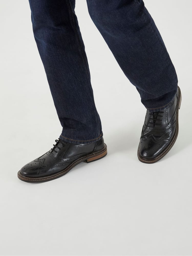 Skopes Black Cognac Chunky Brogue Shoes - Image 1 of 5 Skopes Black Cognac Chunky Brogue Shoes - Image 1 of 5