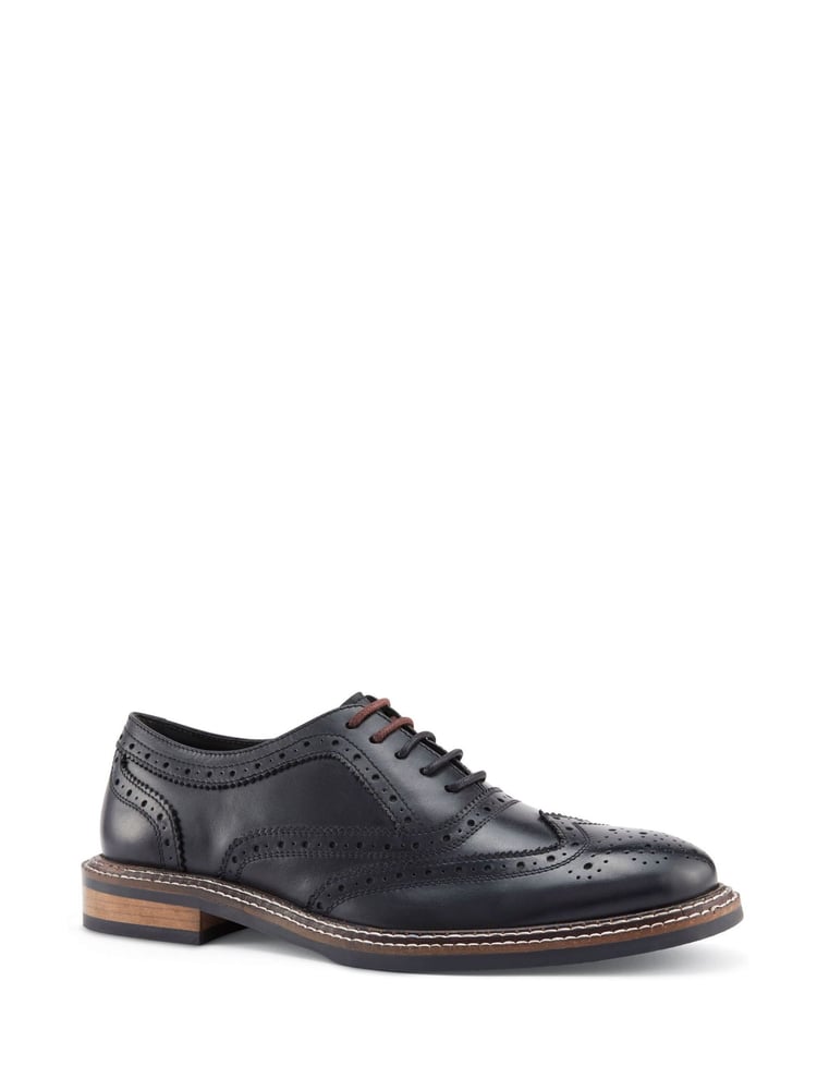 Skopes Black Cognac Chunky Brogue Shoes - Image 2 of 5 Skopes Black Cognac Chunky Brogue Shoes - Image 2 of 5
