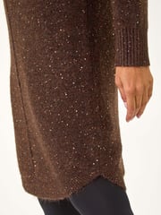 Roman Brown Sequin Stretch Jumper Dress - Image 5 of 5