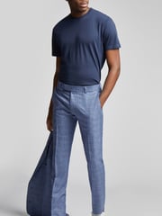 Antique Rogue Blue Hemlock Raspberry Check Trousers - Image 2 of 3