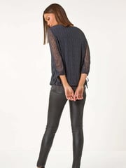 Roman Grey Burnout Print Overlay Top - Image 3 of 5