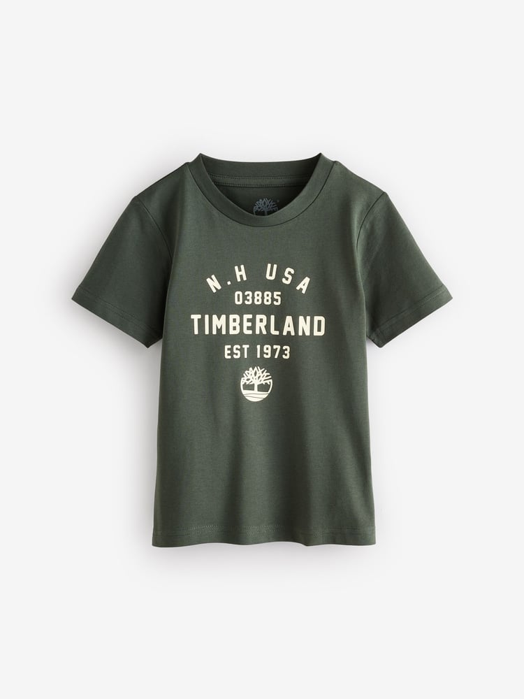 Timberland Green Logo T-Shirts 2 Pack - Image 2 of 3 Timberland Green Logo T-Shirts 2 Pack - Image 2 of 3