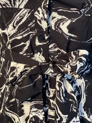 Girl In Mind Black Haisley Marble Print Maxi Shirt Dress - Image 6 of 6