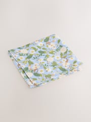 Blue Kew Gardens Floral Tie and Pocket Square - Image 4 of 4