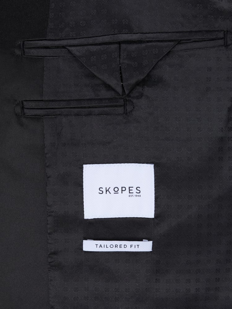 Skopes Blue Tailored Fit Cuba Geometric Dinner Suit Jacket - Image 6 of 6