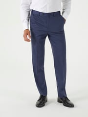 Skopes Blue Tailored Fit Ultimate Comfort Fenton Check Suit Trousers - Image 1 of 4