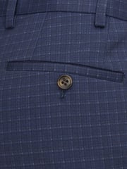 Skopes Blue Tailored Fit Ultimate Comfort Fenton Check Suit Trousers - Image 4 of 4