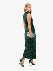 Superdry Green Velvet Maxi Dress - Image 3 of 3