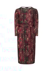 Yours Curve Black Limited Snake Tie Front Dress - Image 5 of 5