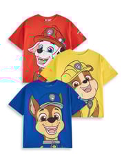 Vanilla Underground Red Boys 100% Cotton Paw Patrol T-Shirts 3 Pack - Image 1 of 6