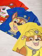 Vanilla Underground Red Boys 100% Cotton Paw Patrol T-Shirts 3 Pack - Image 6 of 6