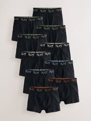 Black with Grafitti Next Waistband Trunks 10 Pack (1.5-16yrs) - Image 1 of 14