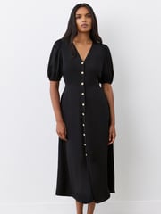 Finery Black Kimberley Crepe Midi Dress - Image 4 of 4