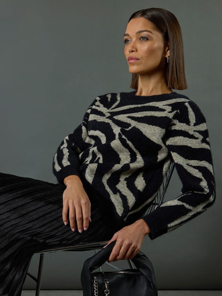 Roman Black Velvet Pleated Midi Skirt - Image 2 of 8