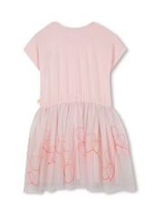 Billieblush Pink T-Shirt Dress With Tulle Mesh Skirt - Image 2 of 2