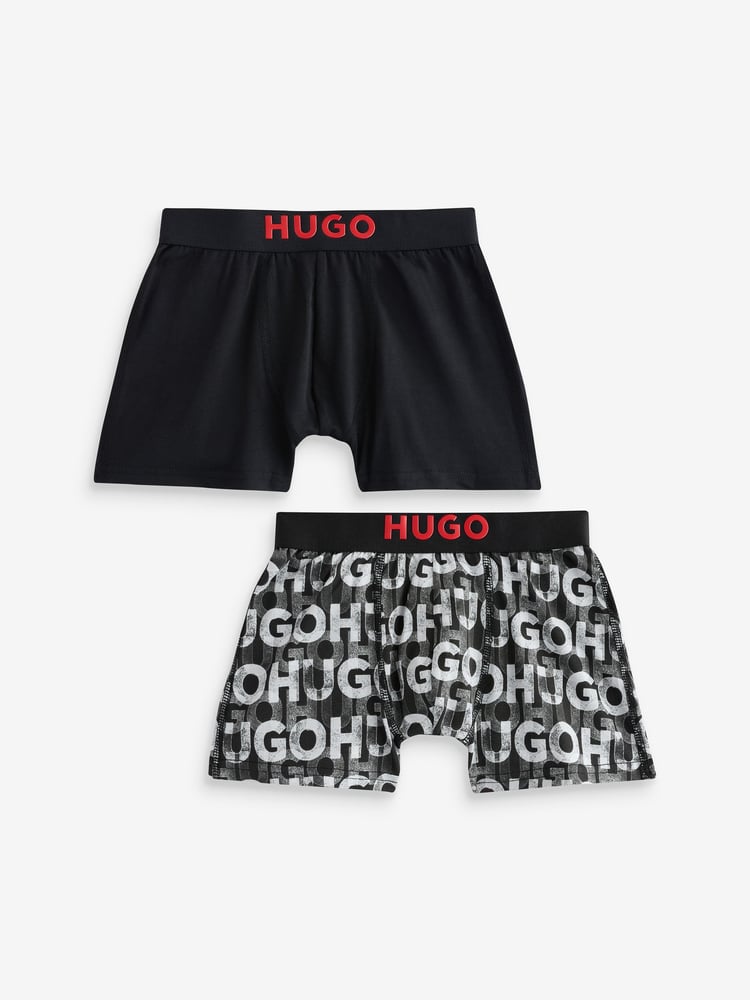 HUGO Black Boxer Shorts 2 Pack - Image 1 of 4