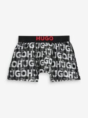 HUGO Black Boxer Shorts 2 Pack - Image 3 of 4