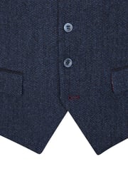 Skopes Blue Single Breasted Tweed Effect Newsam Waistcoat - Image 5 of 5