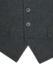 Skopes Green Single Breasted Tweed Effect Newsam Waistcoat - Image 4 of 4